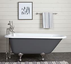 Salavina  60&quot; Clawfoot Painted Bathtub