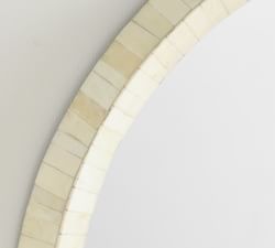 Nadia Bone 30&quot; Round Wall  Mirror
