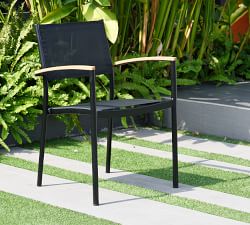 Tanglewood 5-Piece Round Dining Table with Santa Ana Mesh Dining Armchair Set