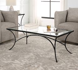 Jax Rectangular Glass Coffee Table (48&quot;)