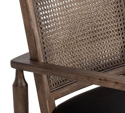 Giselle Cane Leather Dining Armchair