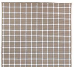 Custom Woven Plaid Boucle Outdoor Rug