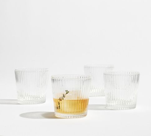 Rigato Glass Cocktail Glasses, Set of 4