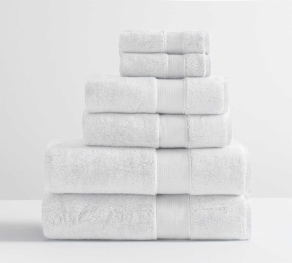 Pottery Classic Organic Towel Bundle - Set of 6 (White)