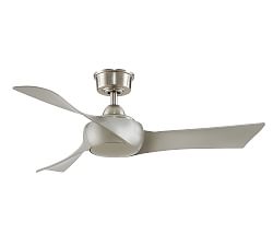 Wrap 44" Indoor/Outdoor Ceiling Fan, Brushed Nickel With Brushed Nickel Blades