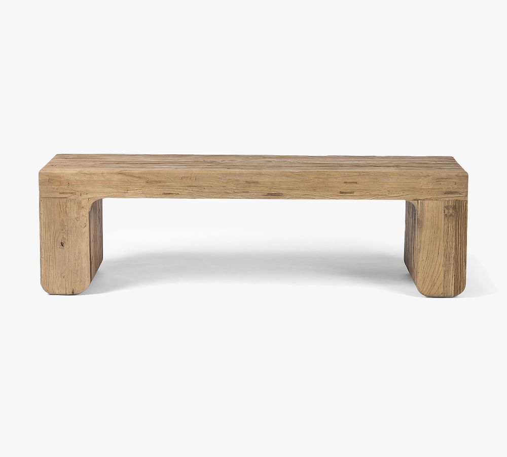 Chunky-Legged Merrick 60'' Rustic Elmwood Bench