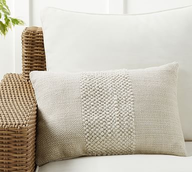 Pottery barn outdoor raffia cheapest pillows