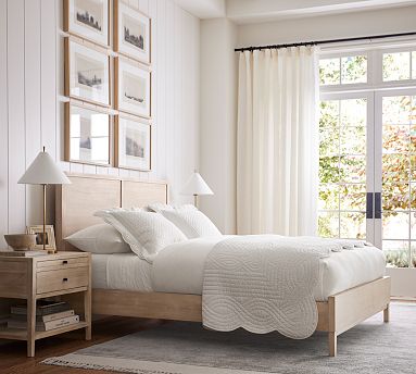 Pottery barn all white bed discount
