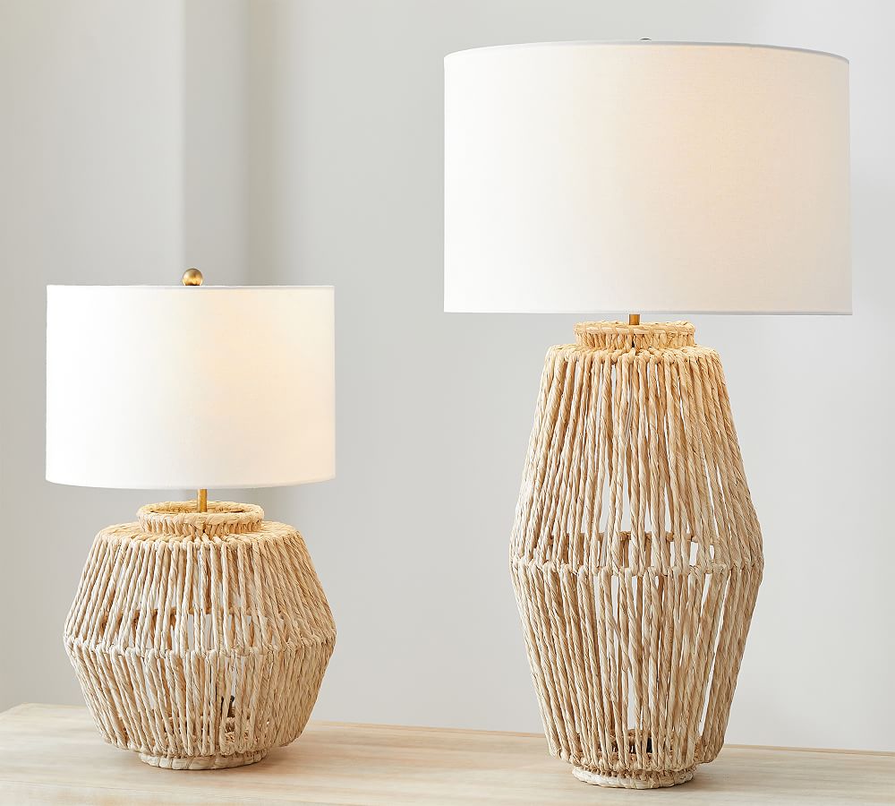 Abaca Woven Table Lamp (25&quot;)