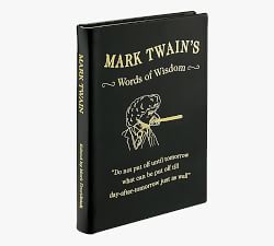 Mark Twain's Words of Wisdom Leather-Bound Book