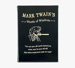 Mark Twain's Words of Wisdom Leather-Bound Book