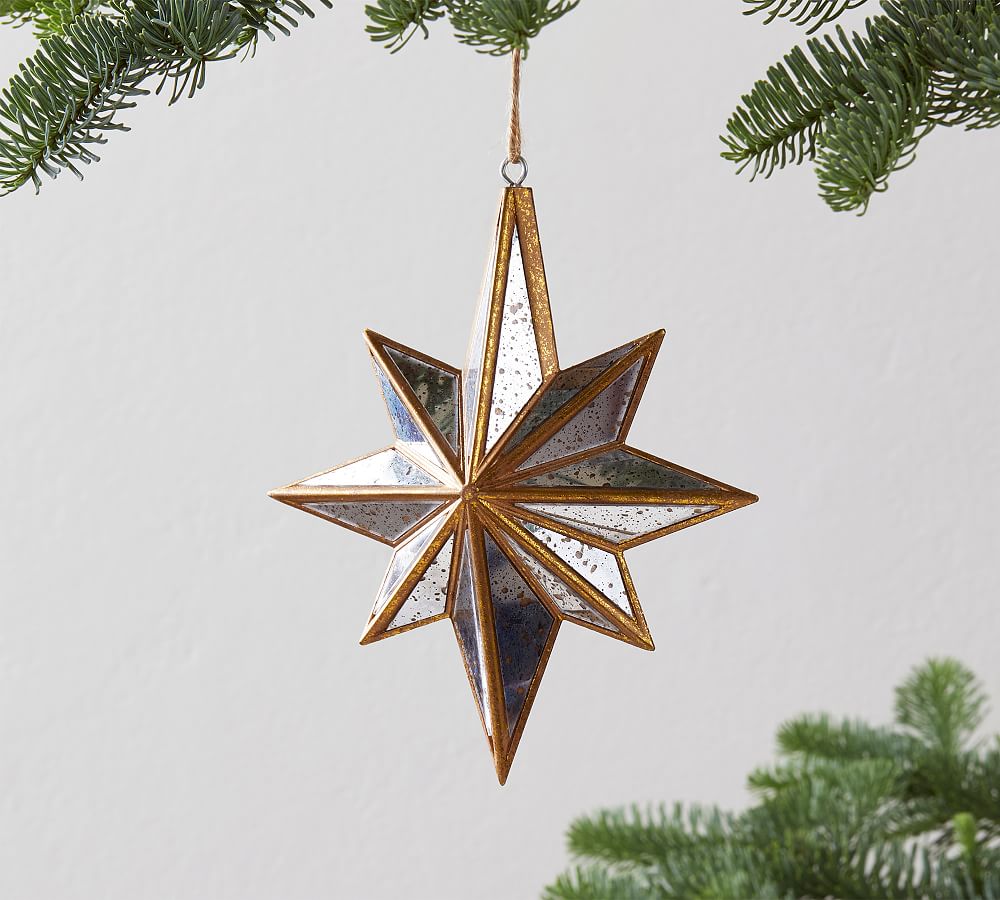 Mirrored Gold Star Ornament