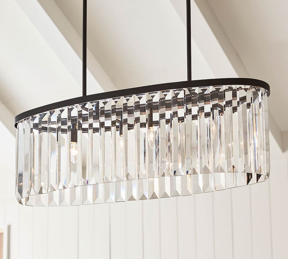 Cora Crystal Oval Chandelier (40&quot;)