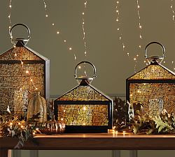 Lacey Perforated Iron Lantern