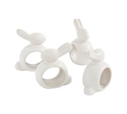 Mason Bunny Napkin Rings, Set of 4