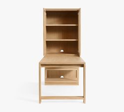 Pacific Peninsula Desk with Glass Cabinet (34&quot; x 78&quot;)