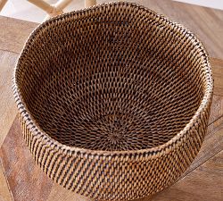 Rattan Footed Cachepot