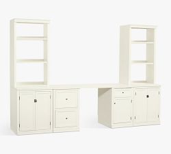 Logan Executive Desk with Cabinets Office Suite (110&quot;-134&quot;)