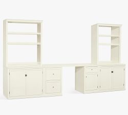 Logan Executive Desk with Cabinets Office Suite (110&quot;-134&quot;)