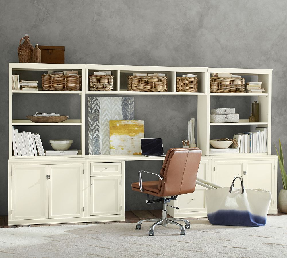Logan Executive Desk with Cabinets Office Suite (110&quot;-134&quot;)