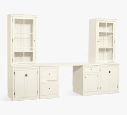 Logan Executive Desk with Cabinets Office Suite (110&quot;-134&quot;)