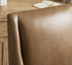 York Leather Swivel Desk Chair