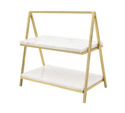 Marble and Gold Two-Tiered Server