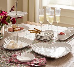 Heirloom Scalloped Heart Stoneware Serveware Collection