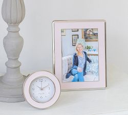 Silver And Enamel Alarm Clock