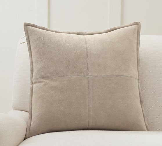 Pieced Suede Pillow