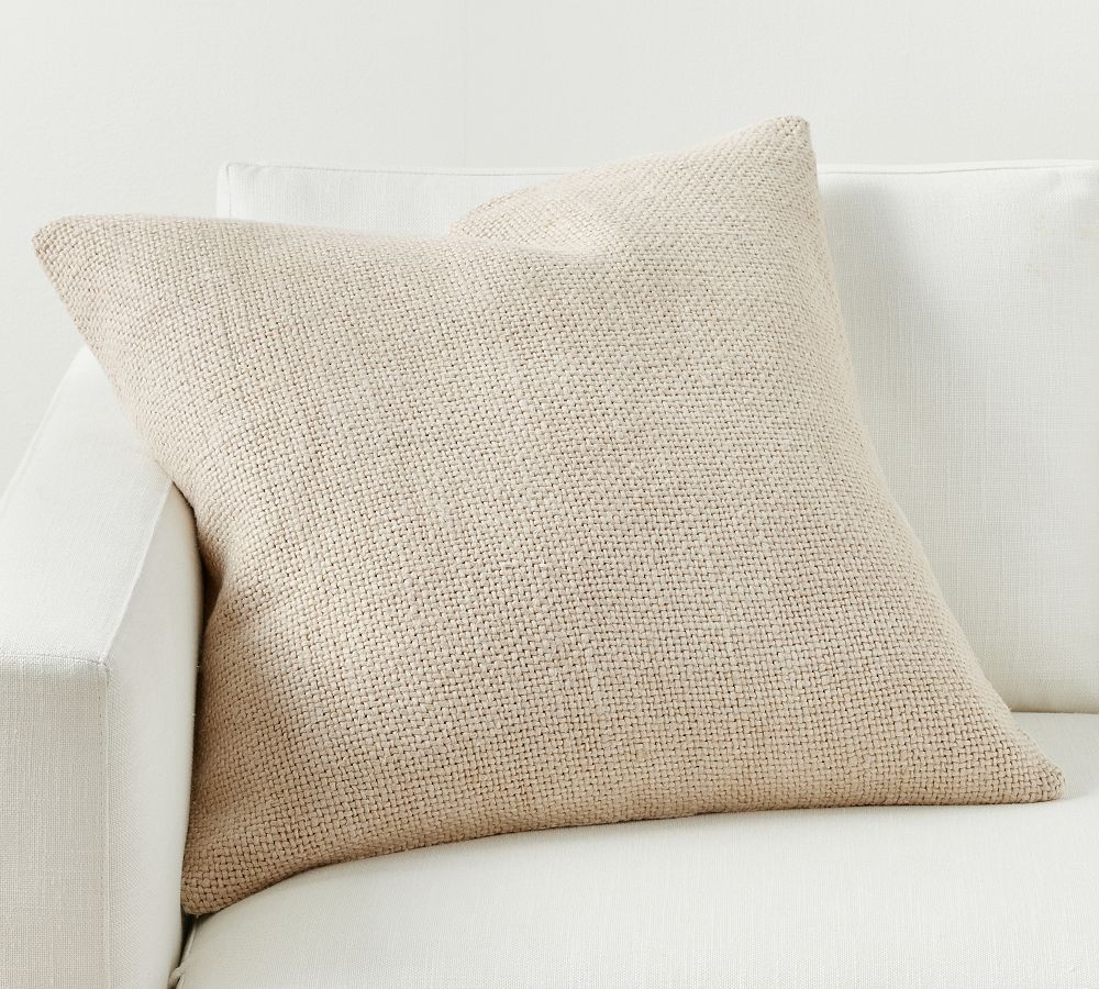 Faye Linen Textured Pillow- Color: Flax