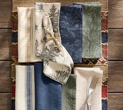Rustic Forest Cotton/Linen Napkins - Set of 4