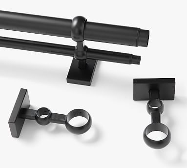 Standard Double Curtain Rod & Wall Bracket