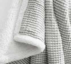 Waffle Sherpa Back Throw Blanket