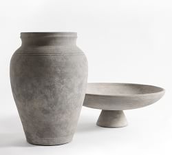 Artisan Handcrafted Ceramic Vase - Gray