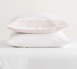 Monique Lhuillier Margaux Embroidered Organic Percale Pillowcases - Set of 2