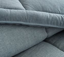 European Flax Linen Waffle Comforter