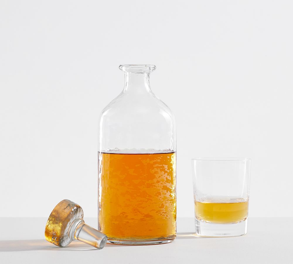 Hammered Handcrafted Glass Liquor Decanter