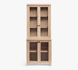 Modern Farmhouse Hutch with Display Cabinet (34&quot;)