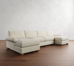 PB Comfort Modern Roll Arm Double Chaise Sectional (135&quot;-170&quot;)