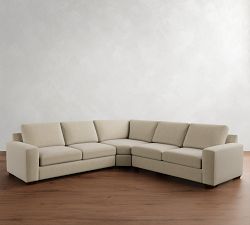 Big Sur Square Arm 3-Piece L-Shaped Wedge Sectional (123&quot;)