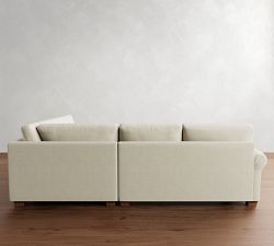 PB Comfort Modern Roll Arm 3-Piece Wedge Sectional (115&quot;)