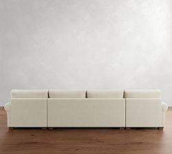 PB Comfort Modern Roll Arm Double Chaise Sectional (135&quot;-170&quot;)