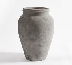 Artisan Handcrafted Ceramic Vase - Gray