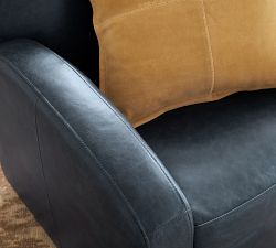 Farmhouse Leather Swivel Chair