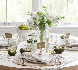 Spring Garden Cotton Embroidered Napkins - Set of 4