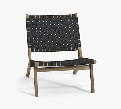 Abbott FSC® Acacia Woven Outdoor Lounge Chair, Gray Wash