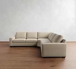 Big Sur Square Arm 3-Piece L-Shaped Wedge Sectional (123&quot;)