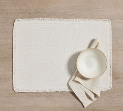 Mason Handwoven Cotton Fringe Placemats