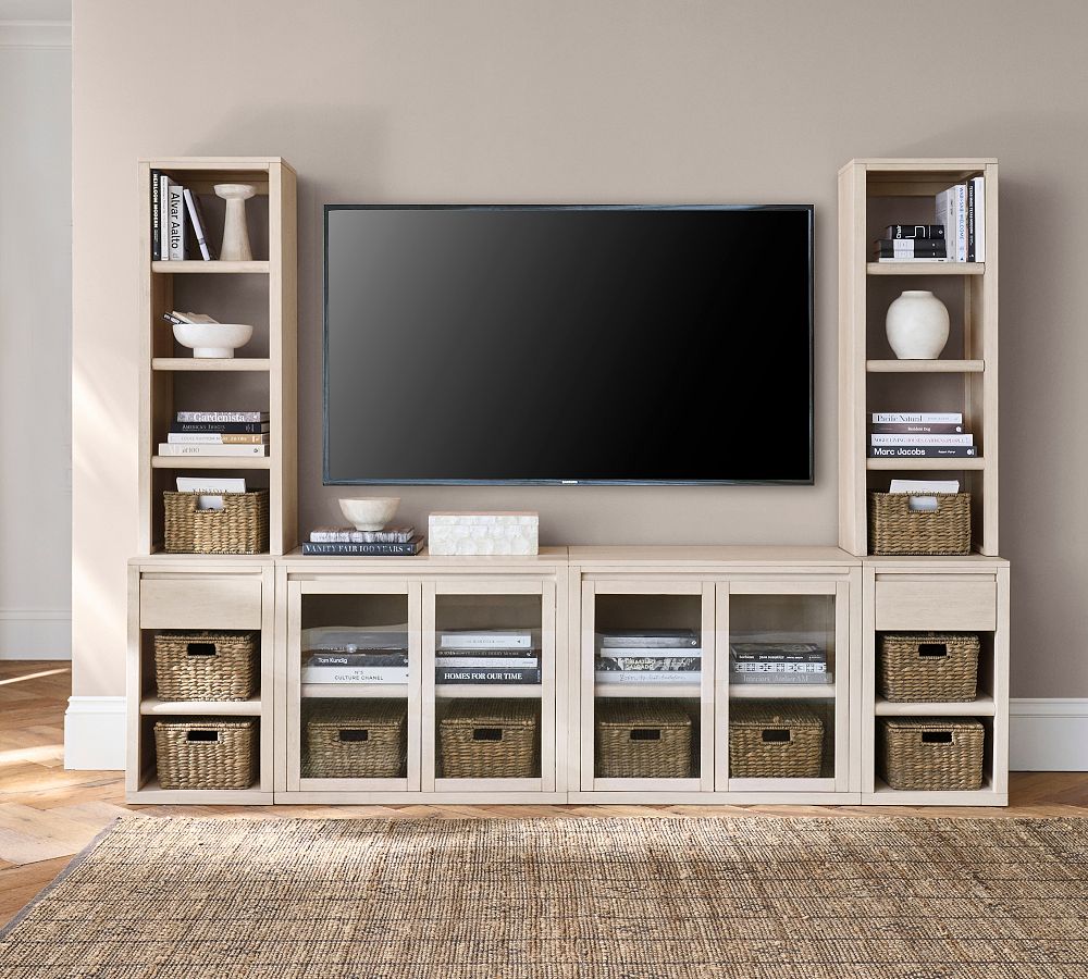 Cayman Entertainment Center with Glass Cabinets (108&quot;)